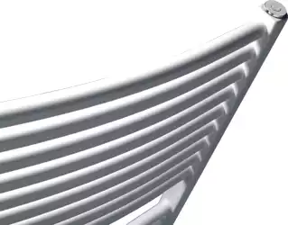 Vasco IRIS HDRM Licht Gebogen Handdoekradiator 1122 X 500 (612 Watt) Kleur Ral 9016 - Afbeelding 5