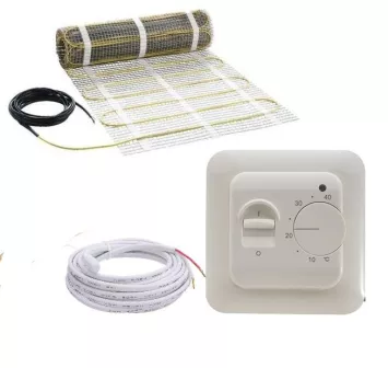 CV-Compleet Elektrische Vloerverwarming Set 1 M2 Met Inbouw Thermostaat 140 Watt (dikte 4 Mm)