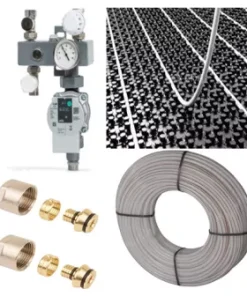 CV-Compleet Vloerverwarming Set Voor 0 -12 M2 - 1 Groep - Compleet Geleverd Met Noppenplaat