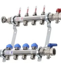 VTE - RVS Vloerverwarming Verdeler 6 Groepen