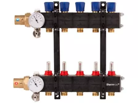 Therminon Composite 6 Groepen Vloerverwarming Verdeler Zonder Pomp - Afbeelding 3