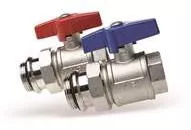 Thermrad Kogelkranen Set 1" Voor RVS En Messing Vloerverwarming Verdeler