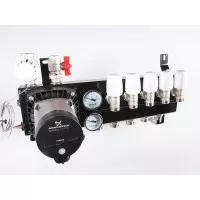 Top-Flow Vloerverwarming Verdeler 5 Groepen Met Grundfos Alpha 2 L Energiezuinige Pomp
