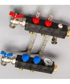 Top-Flow Kunststof Verdeler PRO 2 Groepen Inclusief Adapters 16 Mm