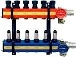 Nathan SBK 4100 - 6 Groepen Vloerverwarming Verdeler Met Debietmeters Kunststof - Zonderpomp