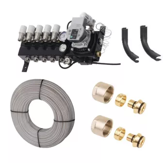 CV-Compleet Vloerverwarming Set 96 Tot 108 M2 - 9 Groepen Met VTE Slim Verdeler, Vloerverwarmingsbuis