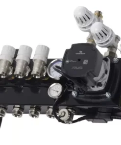 Verwarming Techniek Ede VTE Slim 4 Groepen Vloerverwarming Verdeler Voor Stadsverwarming Met Grundfoss UPM3 A-label Pomp