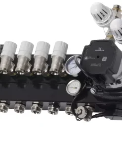 Verwarming Techniek Ede VTE Slim 6 Groepen Vloerverwarming Verdeler Voor Stadsverwarming Met Grundfoss UPM3 A-label Pomp