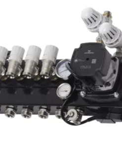 Verwarming Techniek Ede VTE Slim 5 Groepen Vloerverwarming Verdeler Voor Stadsverwarming Met Grundfoss UPM3 A-label Pomp