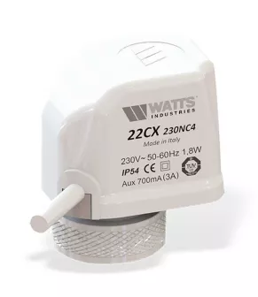 Watts Vision Watts Elektro Thermische Stelmotor,230 Volt NC4 Met Eindcontact, Geschikt Voor M30x1,5 (800000186)