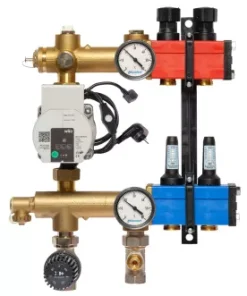 Nathan SBK 4800 - 2 Groepen Vloerverwarming Verdeler Met Debietmeters, Kunststof Met Energiezuinige Pomp