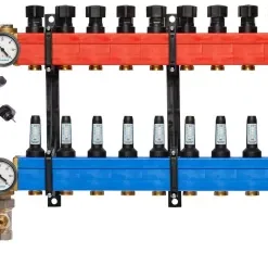 Nathan SBK 4800 - 11 Groepen Vloerverwarming Verdeler Met Debietmeters, Kunststof Met Energiezuinige Pomp