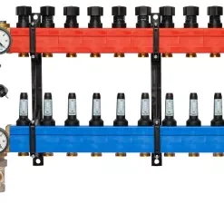 Nathan SBK 4800 - 12 Groepen Vloerverwarming Verdeler Met Debietmeters, Kunststof Met Energiezuinige Pomp