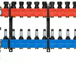 Nathan SBK 4800 - 13 Groepen Vloerverwarming Verdeler Met Debietmeters, Kunststof Met Energiezuinige Pomp