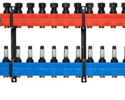 Nathan SBK 4800 - 14 Groepen Vloerverwarming Verdeler Met Debietmeters, Kunststof Met Energiezuinige Pomp