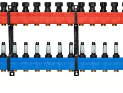 Nathan SBK 4800 - 15 Groepen Vloerverwarming Verdeler Met Debietmeters, Kunststof Met Energiezuinige Pomp