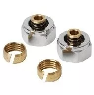 Thermrad Adapter Voor Onderblok M24 X 16 Mm (set  2 Stuks) Kleur Chroom