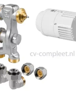 Jaga Pro Ventiel M24 Inclusief Thermostaatknop Kleur Wit En Klemkoppelingen