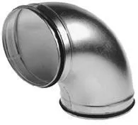 Gladde Bocht Met Rubber Afdichting 125 Mm - 90 Graden.