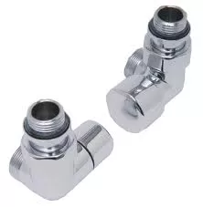 DRL Ovus Designset 1/2 Dubbel Haaks Recht - Chroom, Universeel Aanvoer En Retour