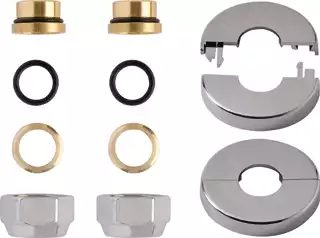 DRL Tondera Designset 1/2 Recht Chroom, Universeel Aanvoer En Retour - Afbeelding 3