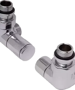 DRL Tondera Designset 1/2 Dubbel Haaks Links - Chroom, Universeel Aanvoer En Retour