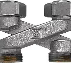 Herz Passeerstuk (kruisstuk) Onderblok 3/4" Niet Afsluitbaar - Voor Omkeren Van Aanvoer En Retour