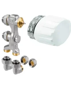 Jaga Aansluitset Ventiel M24 Inclusief Handbediend Knop Kleur Wit En Klemkoppelingen