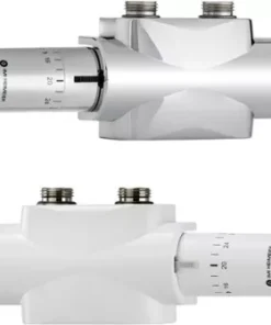 Uponor Heimeier Multilux 4 Set Halo Wit 2pijps 9690-27.800 Midden Onder Aansluiting Haak En Recht