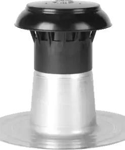 Ventilatie Aluminium Dakdoorvoer Voor Plat Dak 70 - 80 Mm- Enkelwandig