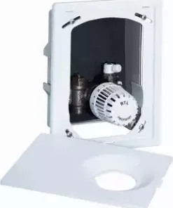 Uponor Heimeier Multibox RTL, Wit Ral 9010. Inclusief Montageplaat